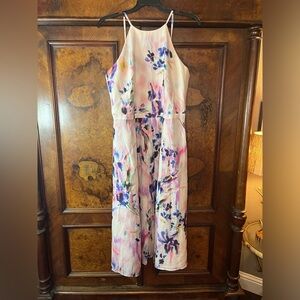 GUC Phoebe- Floral Waterfall Halter Maxi Dress. Size 12